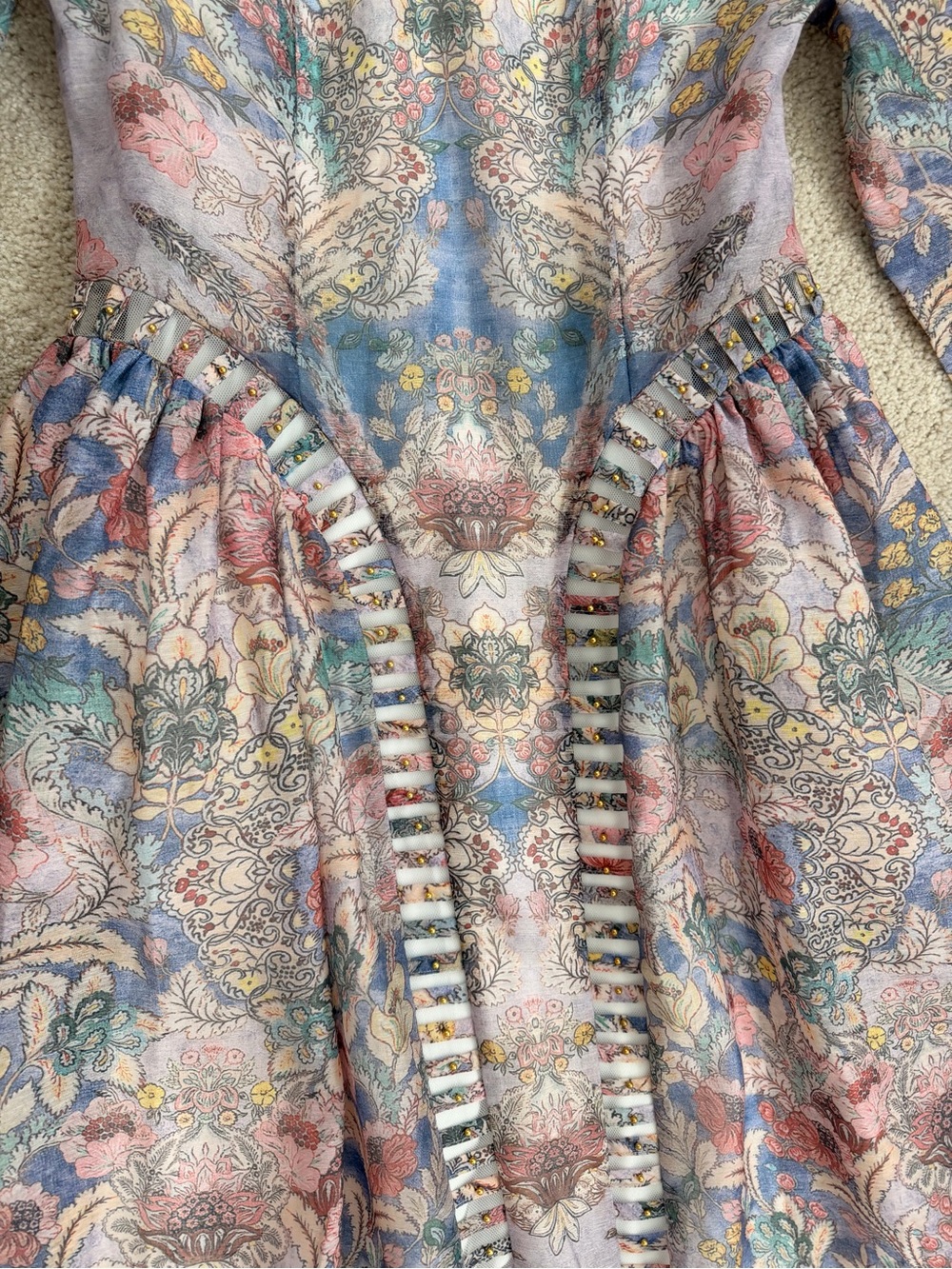 Sale‼️ Zimmer man Rebellion beaded Floral Midi Dress - Picture 6 of 15